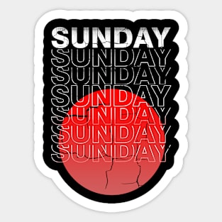 Sunday Retro Funny Sticker